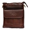 Genuine Leather Messenger/Shoulder Bag - Brown