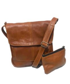 Genuine Leather Mini Pascal Sling Hand Bag And Pouch - Combo