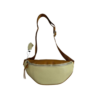 Genuine Leather Moon Bag - Ivory