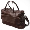 Genuine Leather Overnight Bag - Saddle