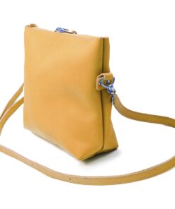 Genuine Leather Premium Crossbody or sling bag - Mustard Yellow
