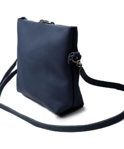 Genuine Leather Premium Crossbody or sling bag - Navy Blue