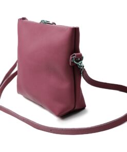 Genuine Leather Premium Crossbody or sling bag - Plum Purple