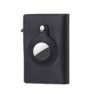 Genuine Leather RFID Blocking AirTag Pop Up Wallet - Black