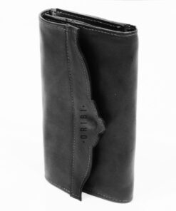 Genuine Leather Scallop Premium Purse / Wallet - Raven