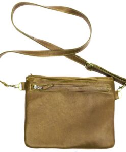 Genuine Leather Sling Bag - Pecan