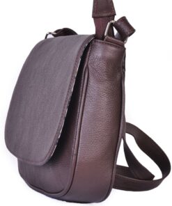 Genuine Leather Sling cross boddy bag for women - Brown