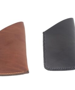 Genuine Leather Sunglass Pouch - Black