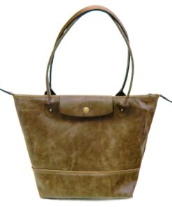 Genuine Leather Tote handbag - Pecan