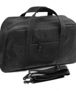 Genuine Leather Travel Bag - Oribi - Onyx Black