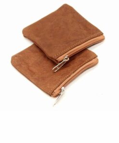 Genuine Leather Twin Pack Coin Purse-Brown