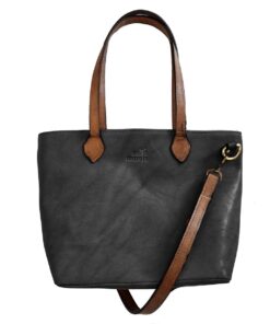 Genuine leather Ultimate Tote - Large Duel Tone Range - Black and Toffee
