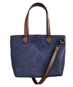 Genuine leather Ultimate Tote - Large Duel Tone Range - BlueBlack and Toffee