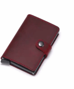 Genuine Leather Wallet with Pop Up Credit Card Holder - Top Clip