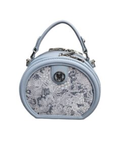 Genuine leather wrist and shoiulder bag