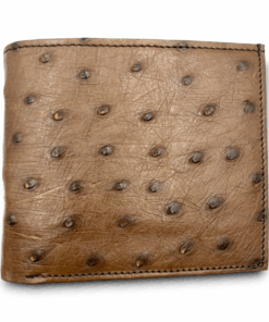 Genuine Ostrich Leather Men's Wallet (Card Holder) - Kango Tabac Brown