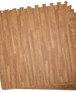 GetUp 4 Piece Eva Gym/Studio Floor Mat - Wooden Look