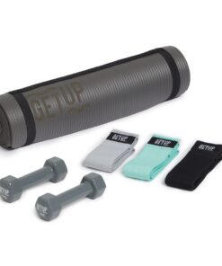 GetUp Cardio & Training Set (Includes Resistance Bands, Mat and 2x1kg Dumbbells)
