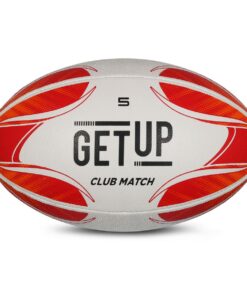GetUp Club Trainer Hand-Stitched Match Rugby Ball - Size 4&5 - Various Colours