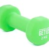 GetUp Neoprene Dumbbell - Light Green - 2.0 kg
