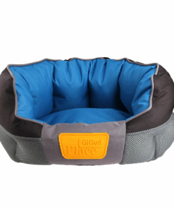 GiGwi Place Soft Pet Bed Canvas Waterproof Dog Bed Washable - Blue - S
