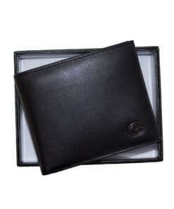 GIO 1623 Full Grain Genuine Leather Bifold Wallet â Black