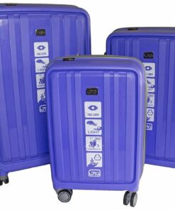 GIO-307 Eco-Earth PP with TSA Approved Lock Luggage Set - Purple