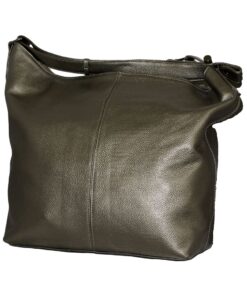 GIO-5018 Full Grain Genuine Leather Stylish Tote Hand & Shoulder Bag - Mud Gold