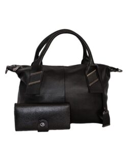 GIO-8010+GIO-1017 Full Grain Genuine Leather Stylish Everyday Shoulder Bag