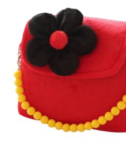 Girls Floral Decor HandBag - Gules