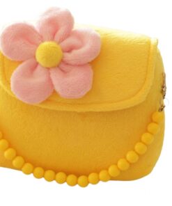 Girls Floral Decor HandBag - Yellow