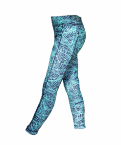 Girls Horse Riding Tights with Side Pocket for Cell Phone - Green, Blue - 8-10 years