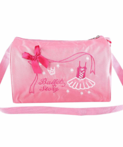 Girls Shoulder Bag Ballet Dance Travel Bag Kid Swim Backpack Sport Tote - Pink