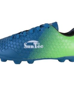 Girls Soccer Boot - BlueFluorescent Green - UK 3