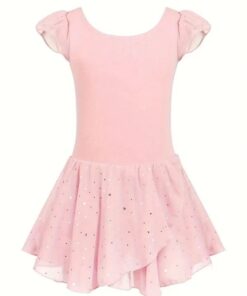 Girls Sparkly Decor Dance / Gymnastics /Ballet Dress