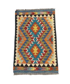 Glam & Decor Traditional Vibrant Afghan Choubi Kilim - 90 x 60 cm
