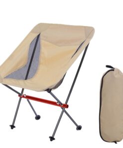Glamping - Ultralight Portable Folding Camping Chair - Beige