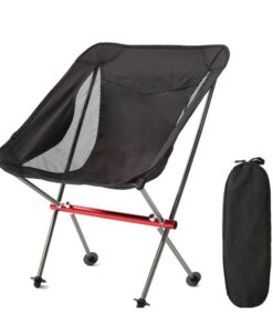 Glamping - Ultralight Portable Folding Camping Chair - Black