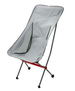 Glamping - Ultralight Portable High-Back Folding Camping Chair - Grey
