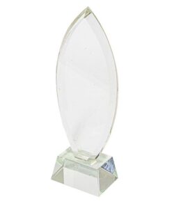 Glass Sail Trophy with Base Including Gift Box