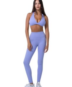 Glaze Active Sports Leggings - Periwinkle - XL