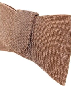 Glistening Bow Evening Purse - Brown