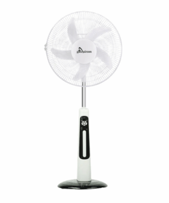 GMC - Rechargeable Pedestal Fan - LED Light - USB Charger - 16 Inch