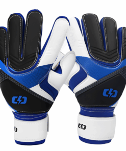 Goalkeeper Gloves with Strong Grips Palms Breathable Football Soccer Gloves - Blue - L