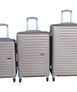 Gold ABS Hardshell Luggage Set Spinner Wheels- 3-PCS Set Small,Medium,Large