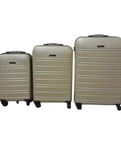 Gold ABS Luggage Set-3 Piece Durable,Scratch-Resistant,360 Spinner Wheels