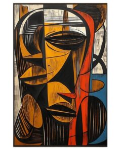 Gold black Cotton Canvas cm Abstract Wall Art