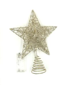 Gold LED Lighted Star Christmas Tree Topper