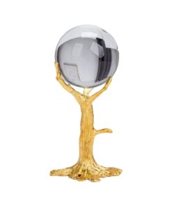 Gold PeModern Luxury Crystal Ball On Tree Pedestal BJ292-01/02