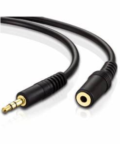 Gold-Plated Male - Female â High Durability â Aux Extension â 5M â Black